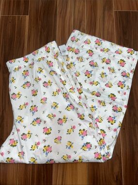 Large PETITE 100% cotton old navy pajama pants floral